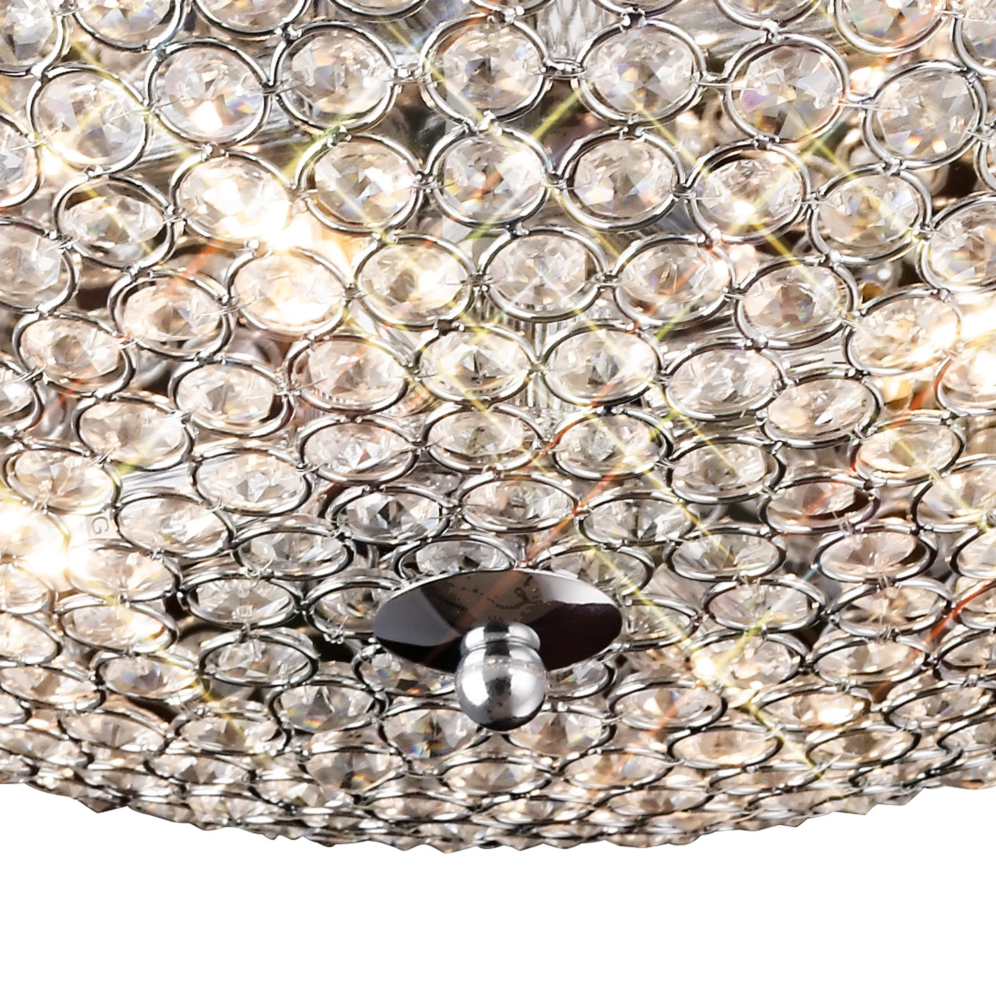 Ava Crystal  Flush Ceiling 4 Light Polished Chrome IL30187  Diyas Ava Polished Chrome